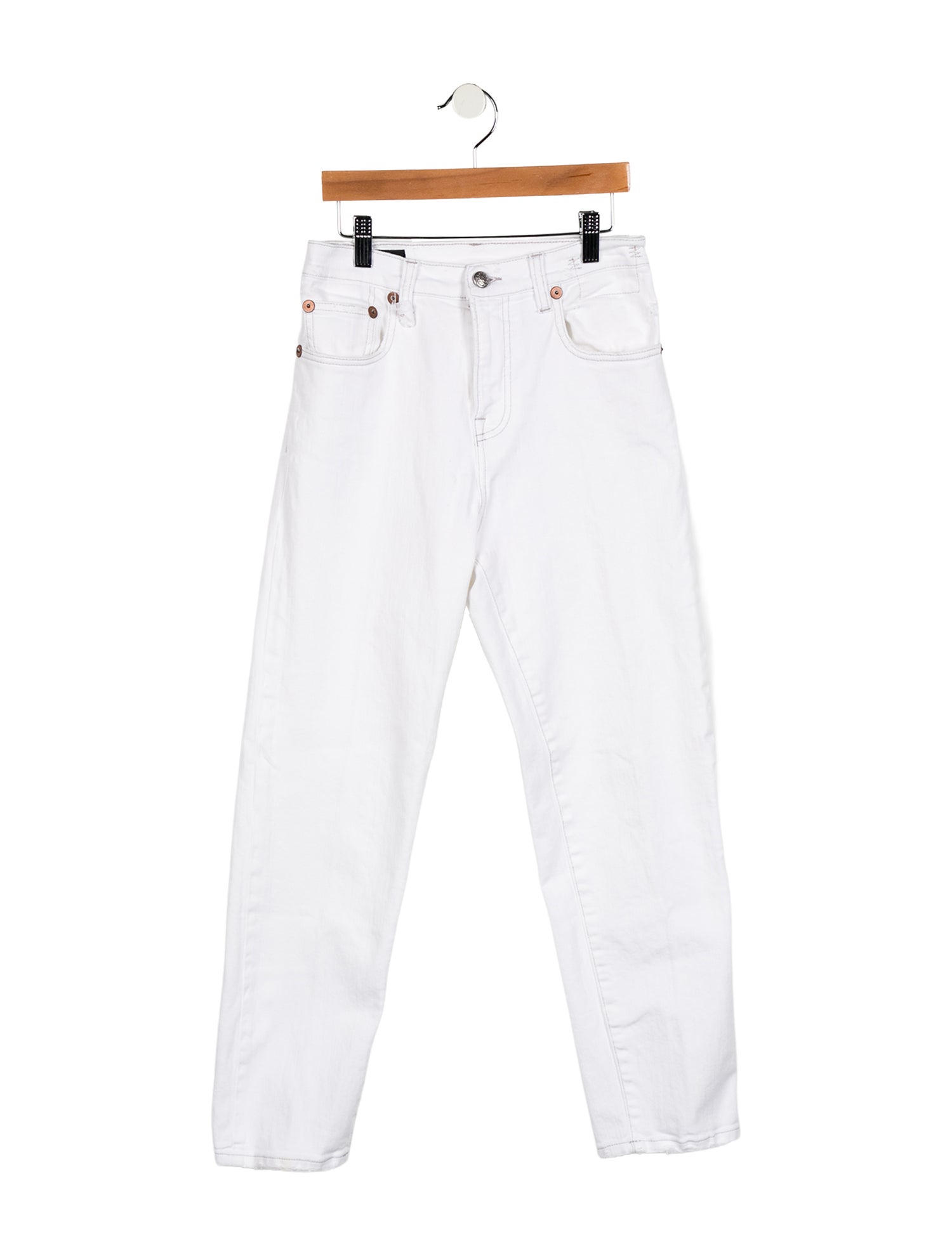 R13 Mid-Rise Straight Leg Jeans