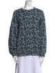 R13 Animal Print Crew Neck Sweater