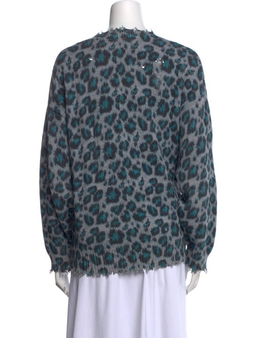 R13 Animal Print Crew Neck Sweater