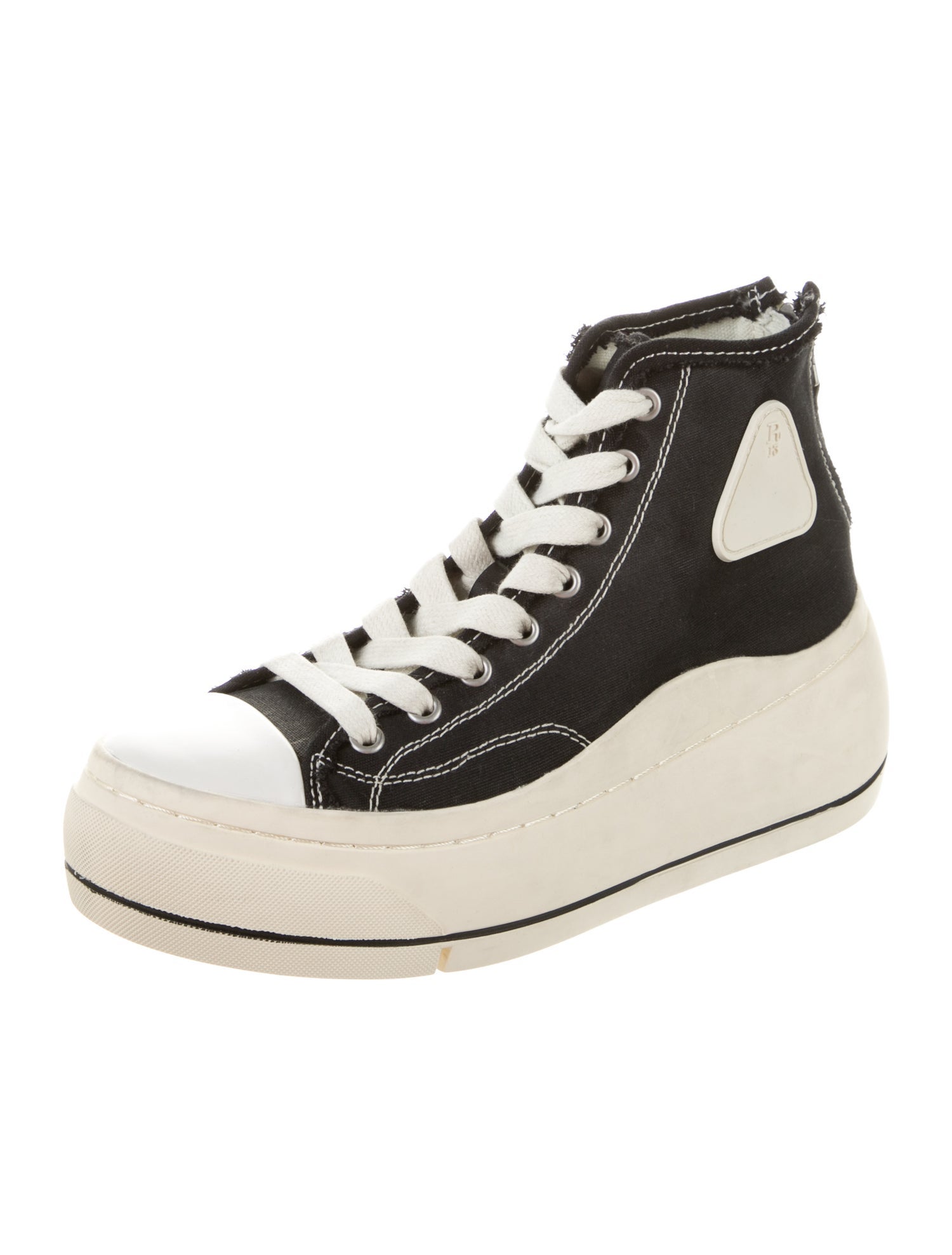 R13 Canvas Colorblock Pattern Sneakers