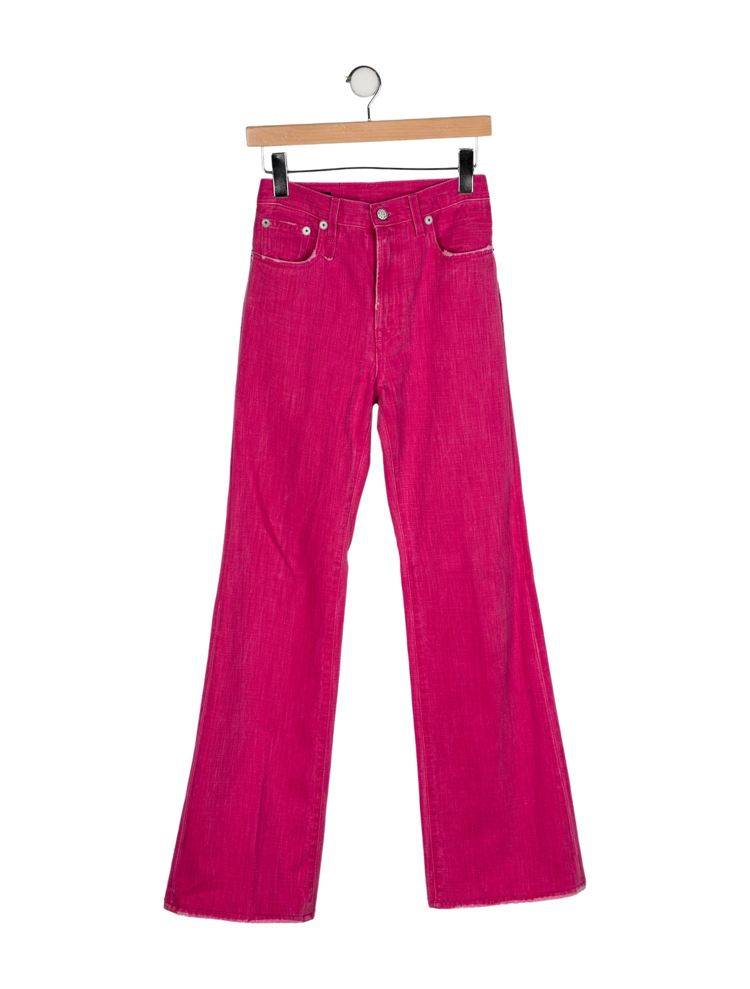 R13 Mid-Rise Wide Leg Jeans