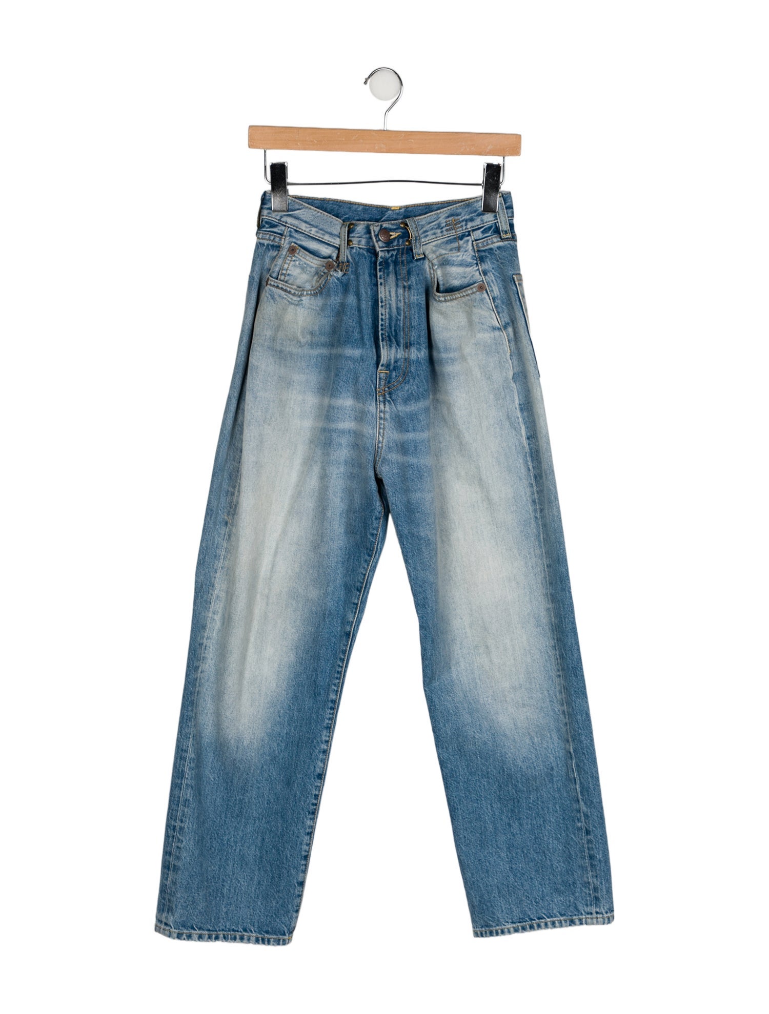 R13 High-Rise Straight Leg Jeans