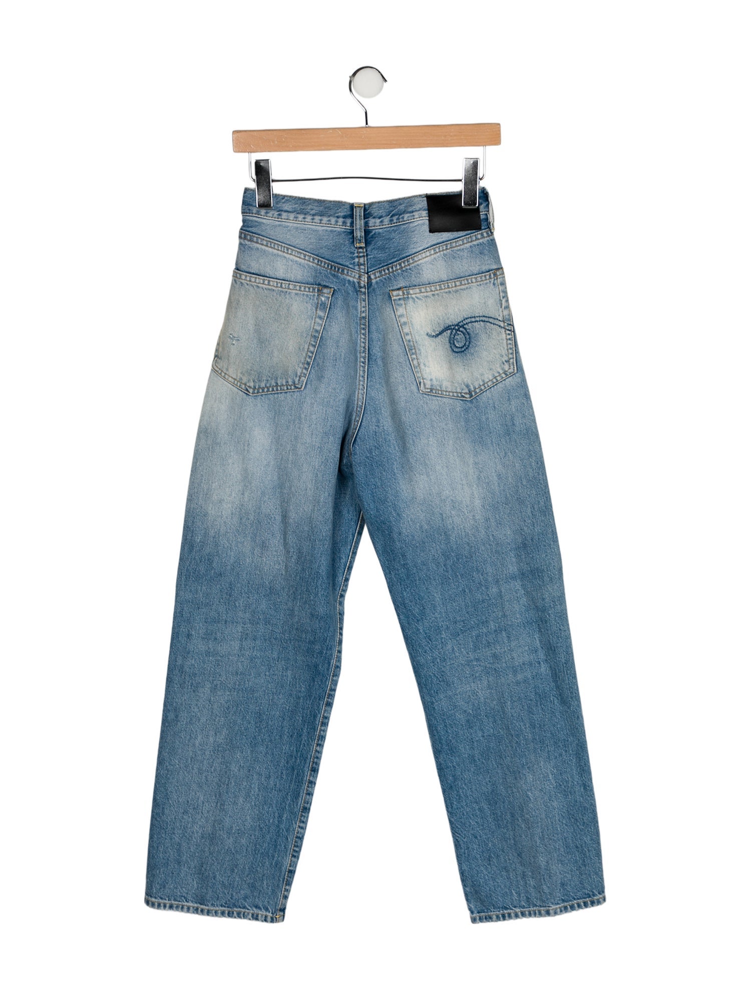 R13 High-Rise Straight Leg Jeans