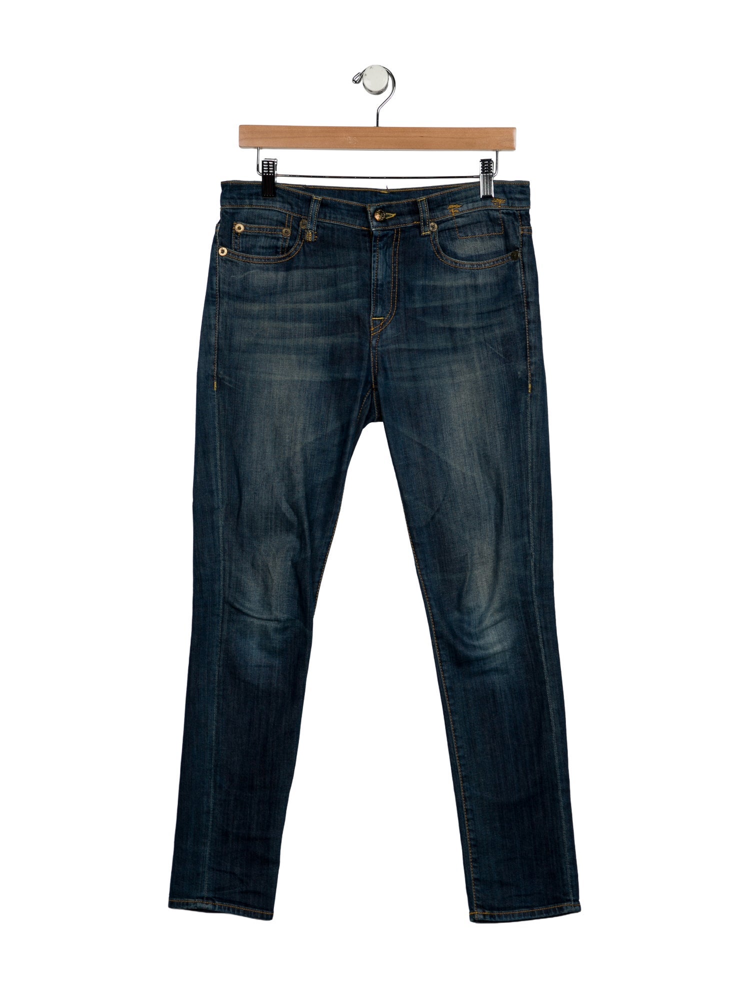 R13 Mid-Rise Skinny Leg Jeans