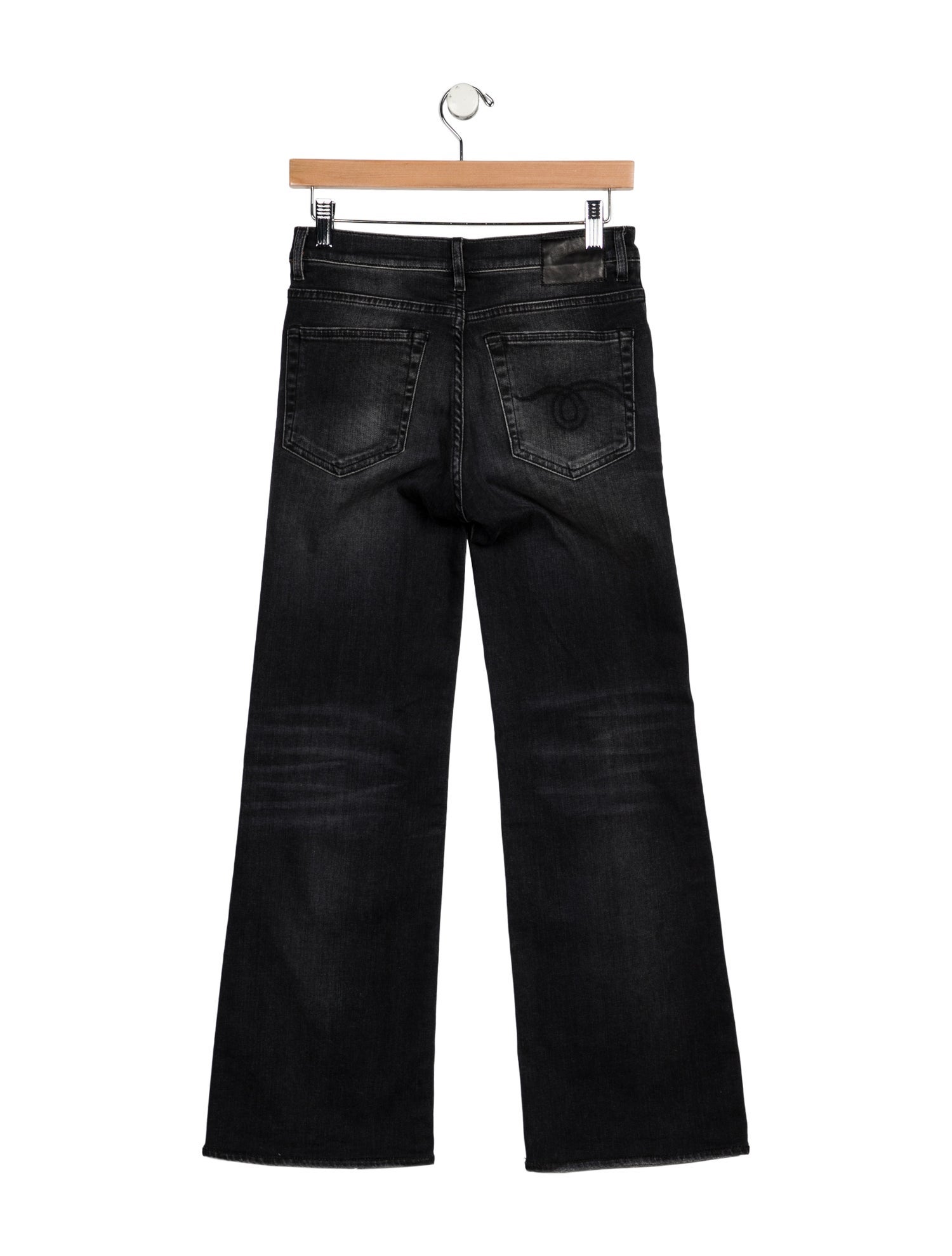 R13 Mid-Rise Wide Leg Jeans