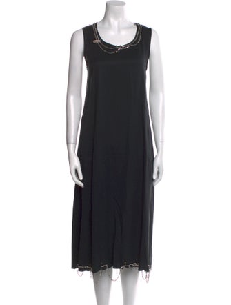 R13 Scoop Neck Midi Length Dress