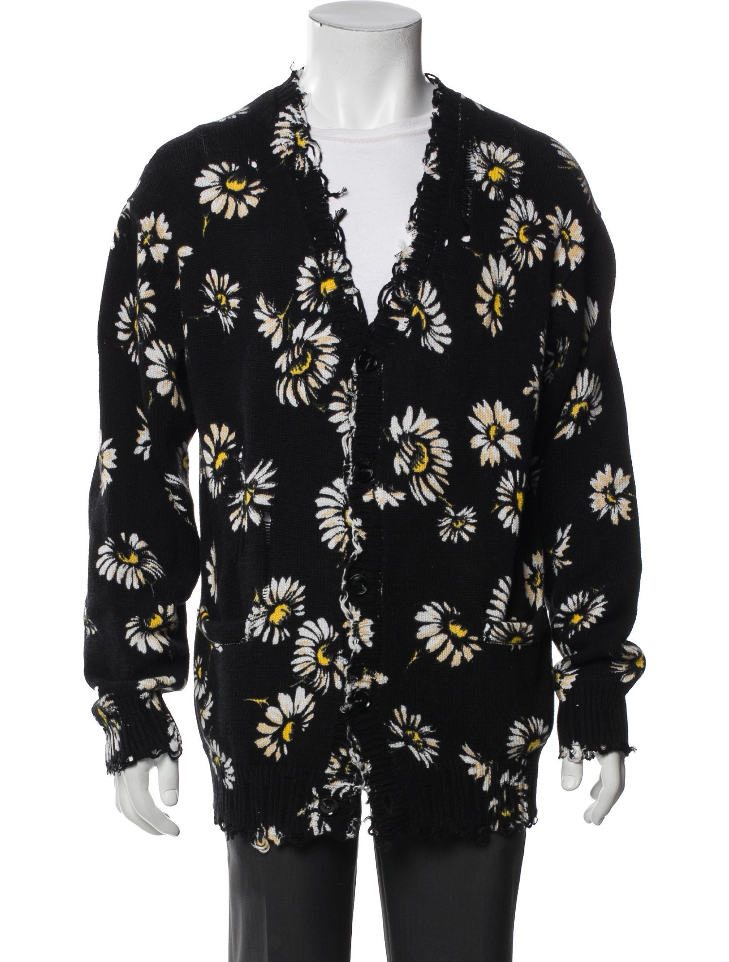 R13 Floral Print V-Neck Cardigan