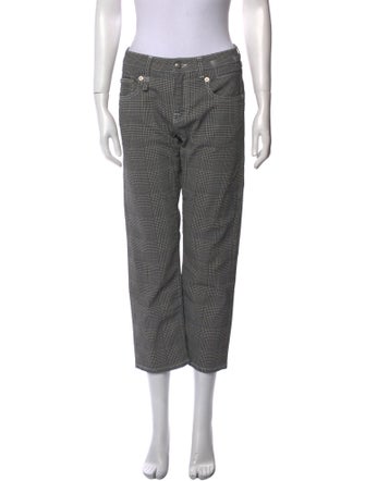 R13 Plaid Print Straight Leg Pants