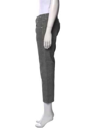 R13 Plaid Print Straight Leg Pants