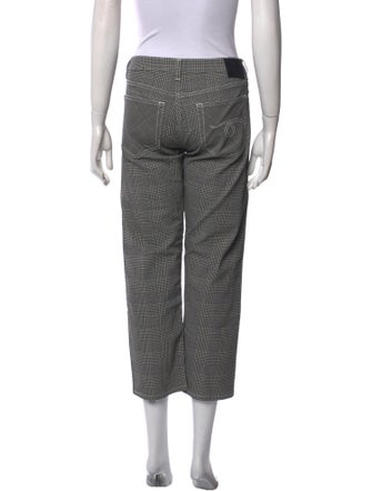 R13 Plaid Print Straight Leg Pants