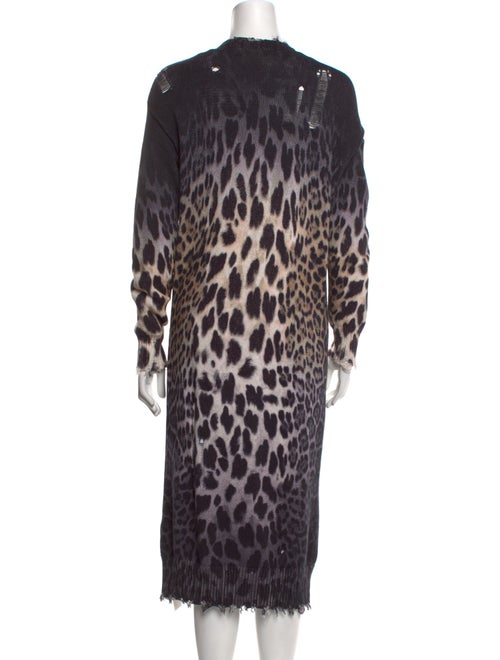 R13 Animal Print V-Neck Sweater