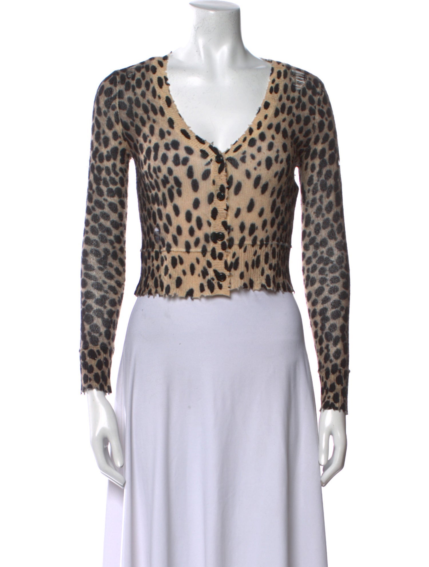 R13 Cashmere Animal Print Sweater