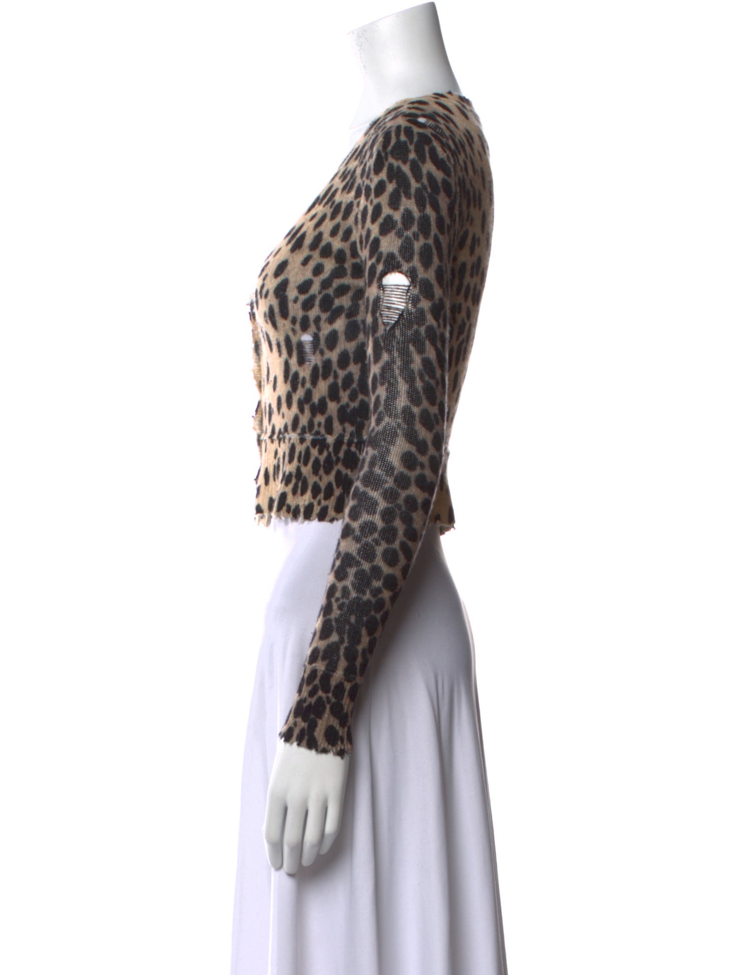 R13 Cashmere Animal Print Sweater