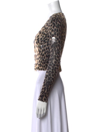 R13 Cashmere Animal Print Sweater