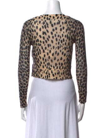 R13 Cashmere Animal Print Sweater