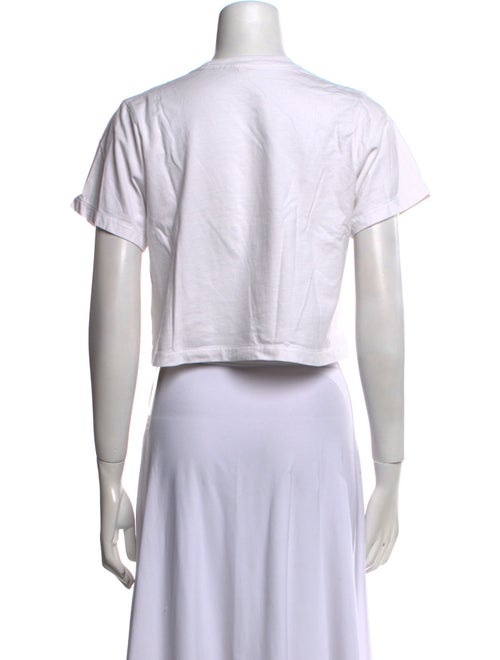 R13 Graphic Print Crew Neck Crop Top