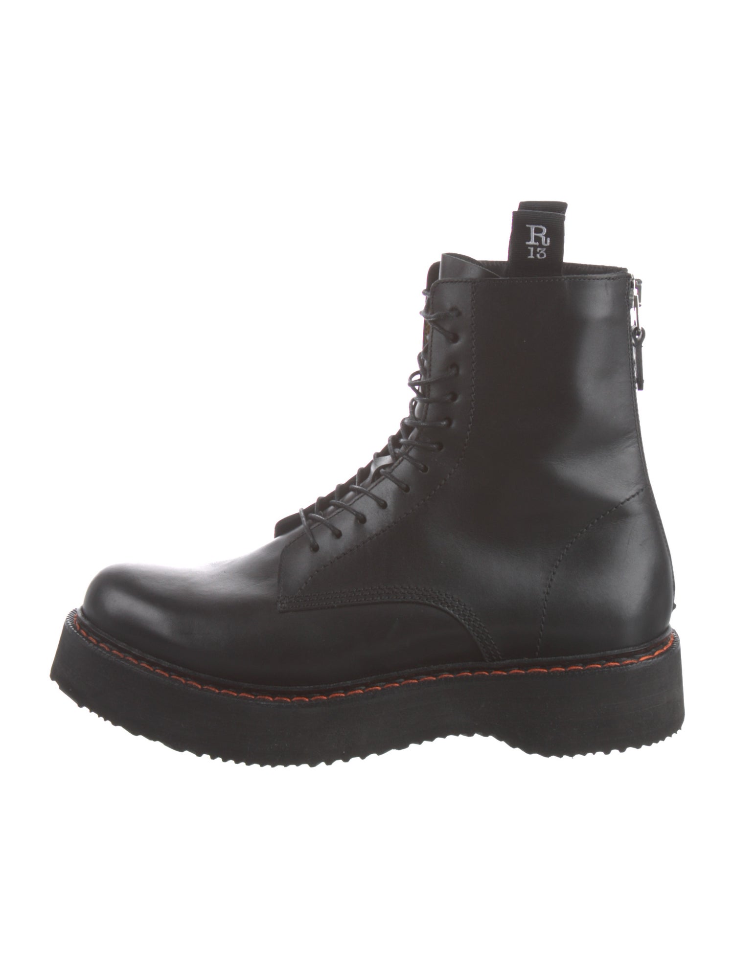 R13 Leather Lace-Up Boots