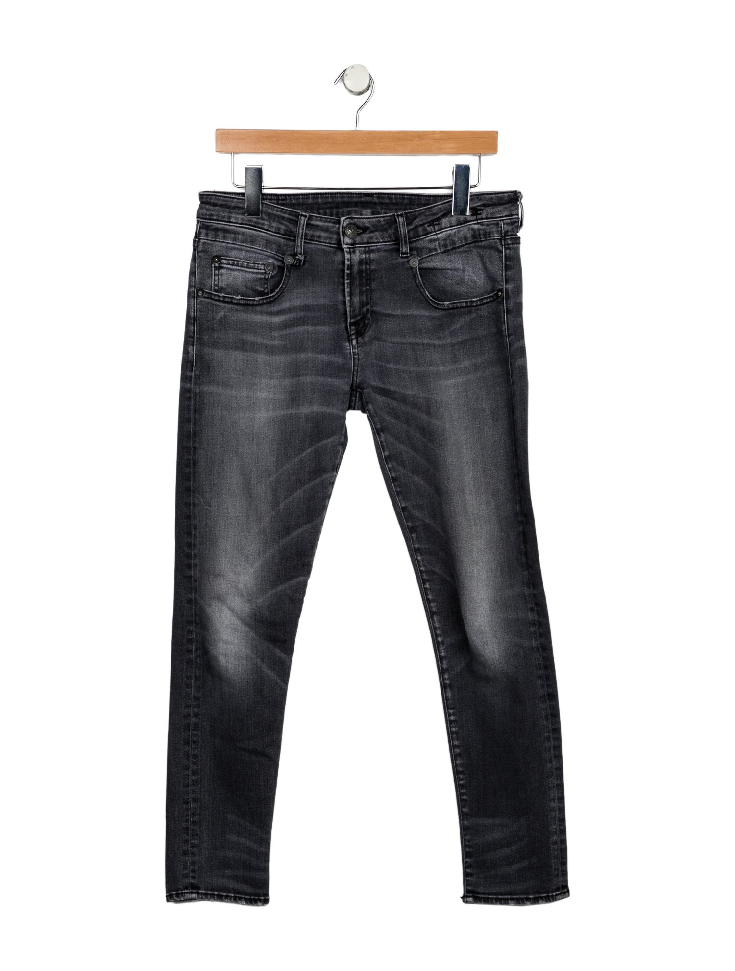 R13 Mid-Rise Straight Leg Jeans