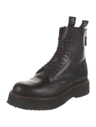 R13 Leather Lace-Up Boots