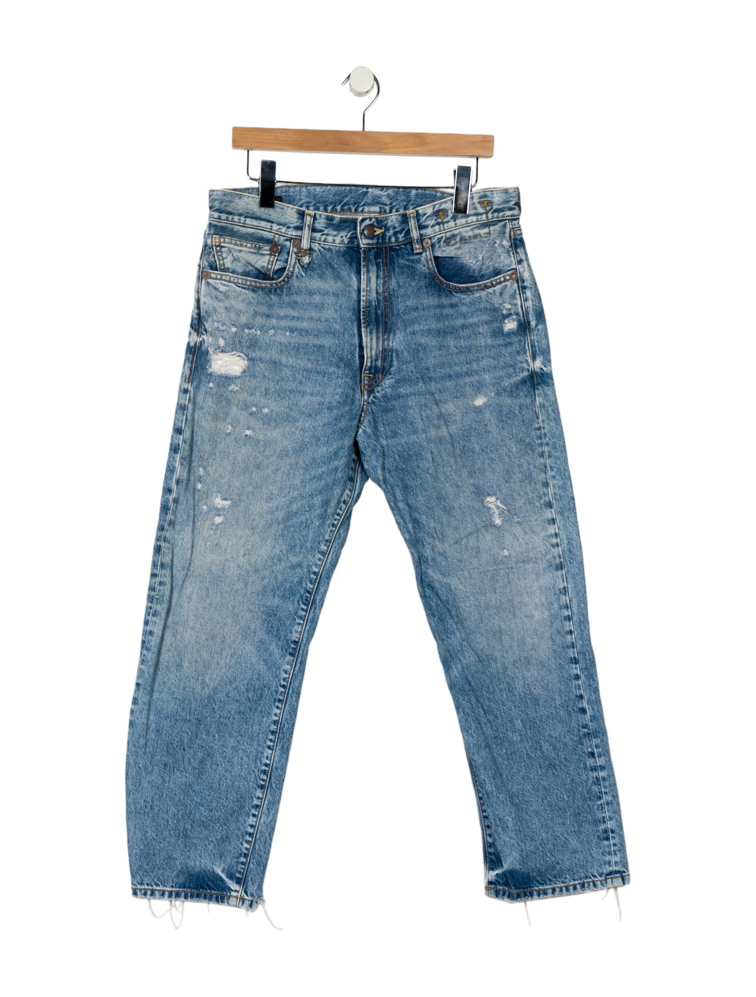 R13 Mid-Rise Straight Leg Jeans