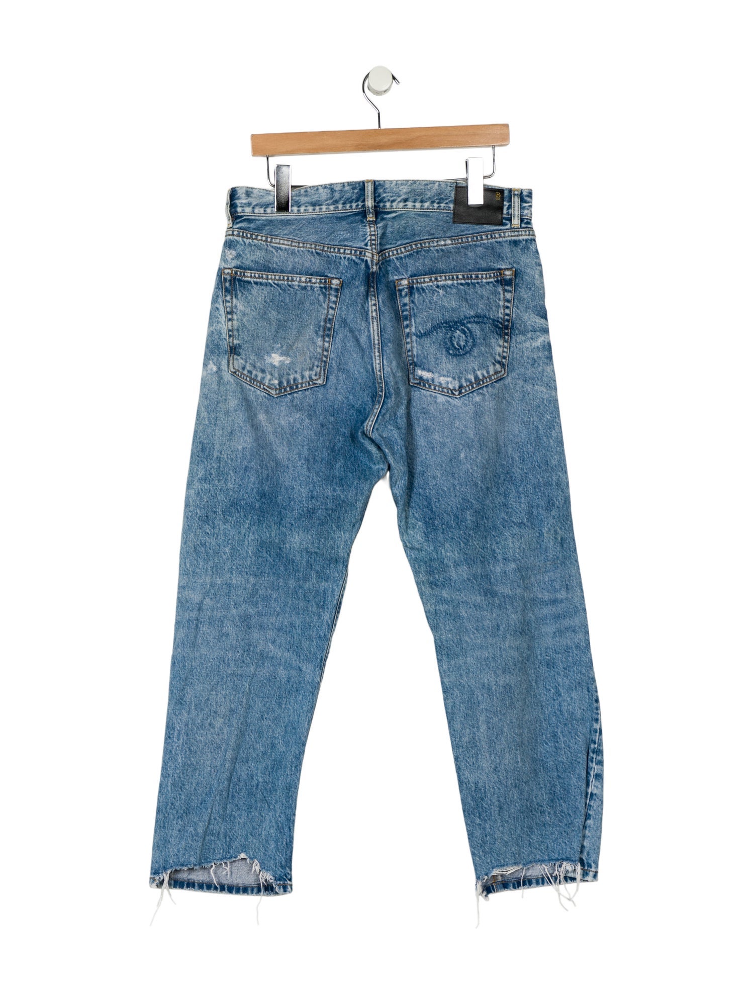 R13 Mid-Rise Straight Leg Jeans