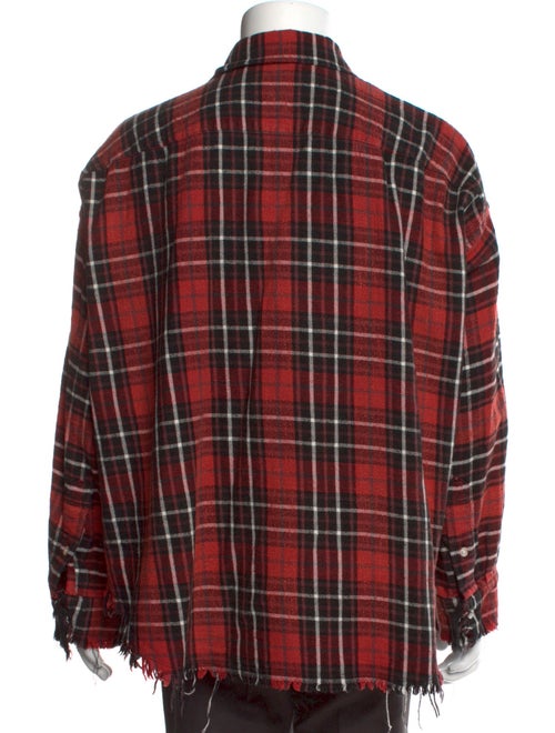 R13 Plaid Print Long Sleeve Shirt