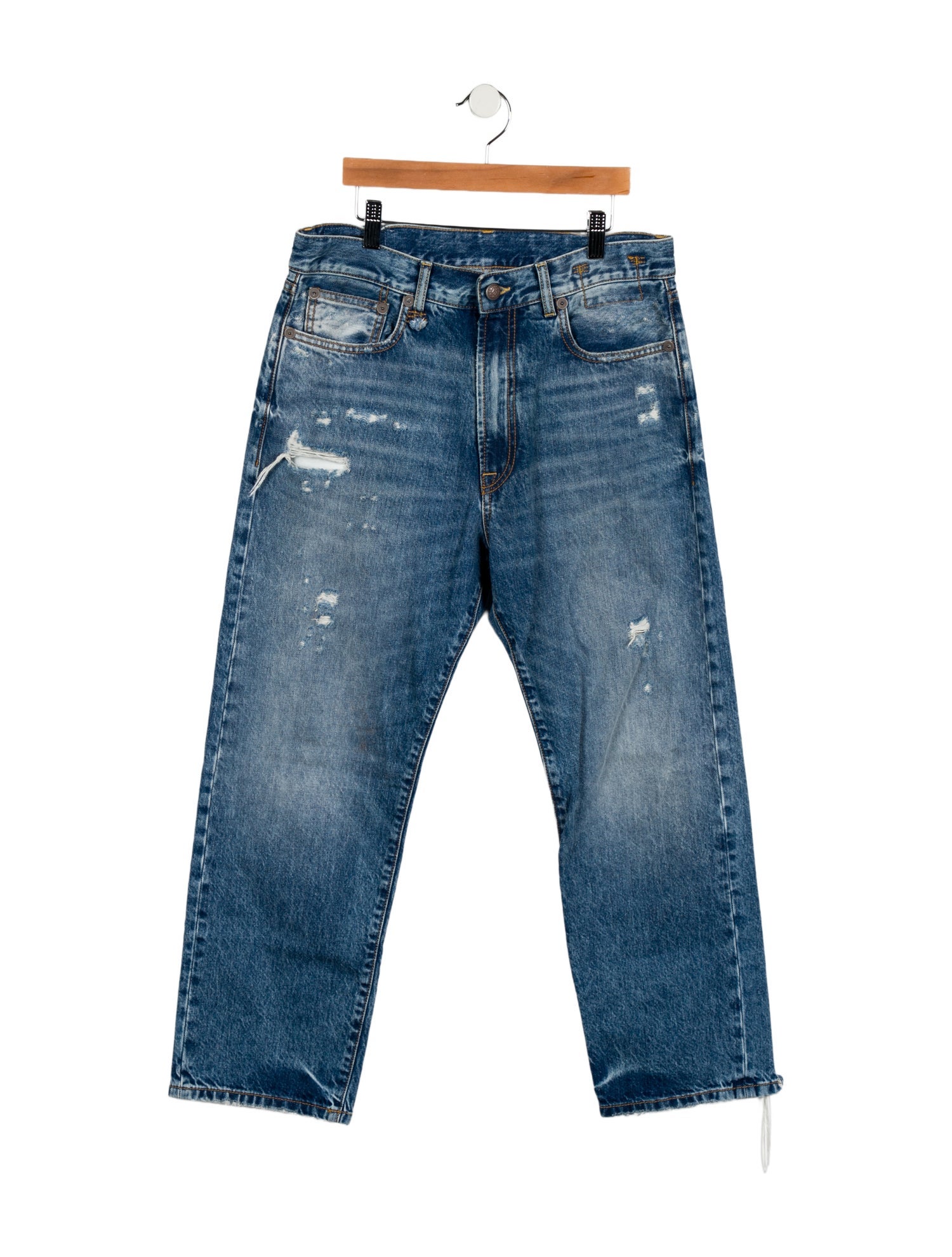 R13 High-Rise Straight Leg Jeans