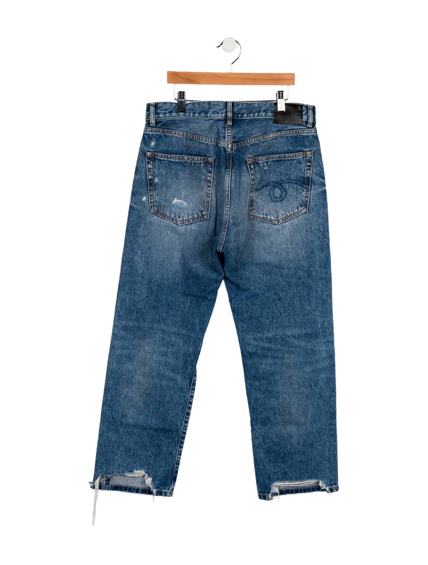 R13 High-Rise Straight Leg Jeans