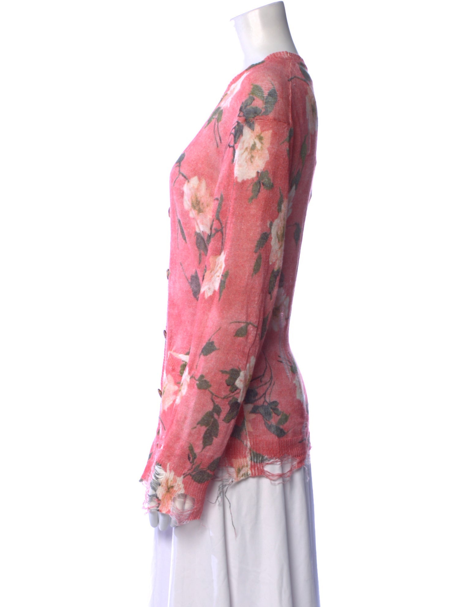 R13 Linen Floral Print Sweater w/ Tags