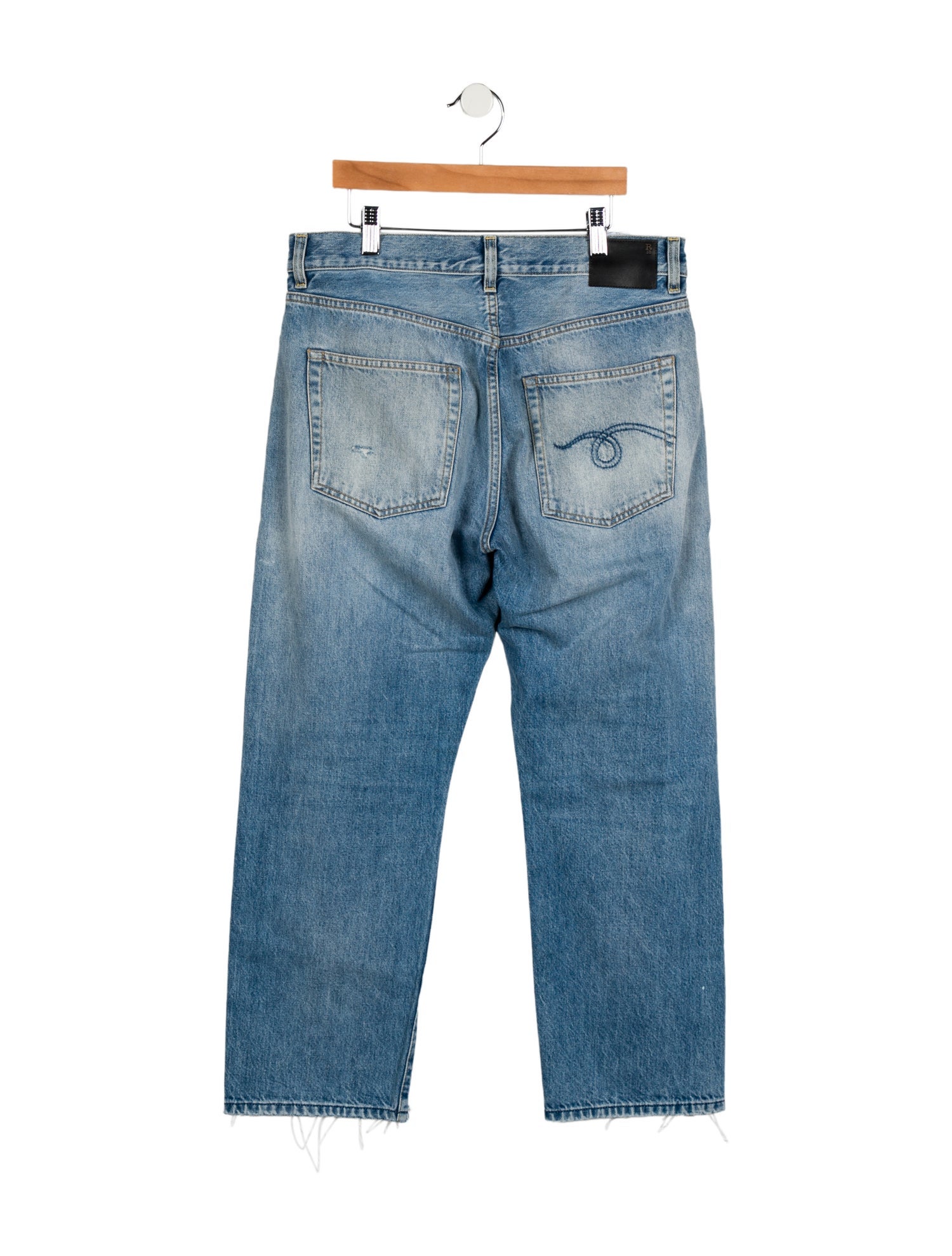 R13 High-Rise Straight Leg Jeans