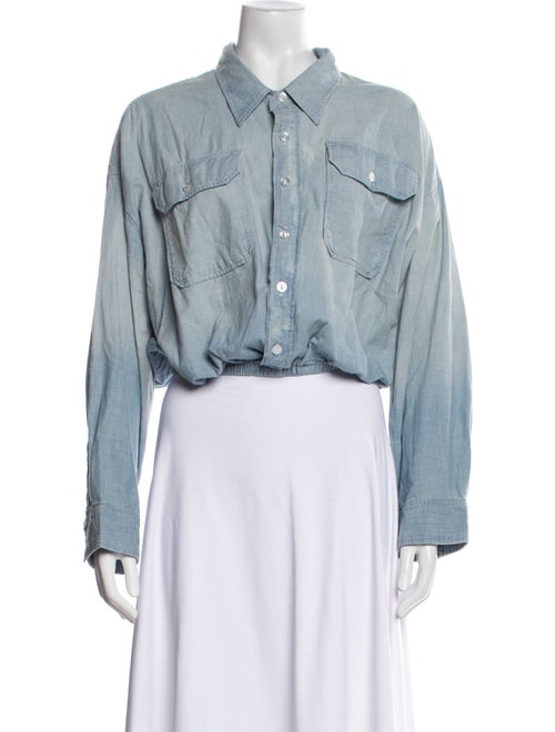 R13 Long Sleeve Crop Top