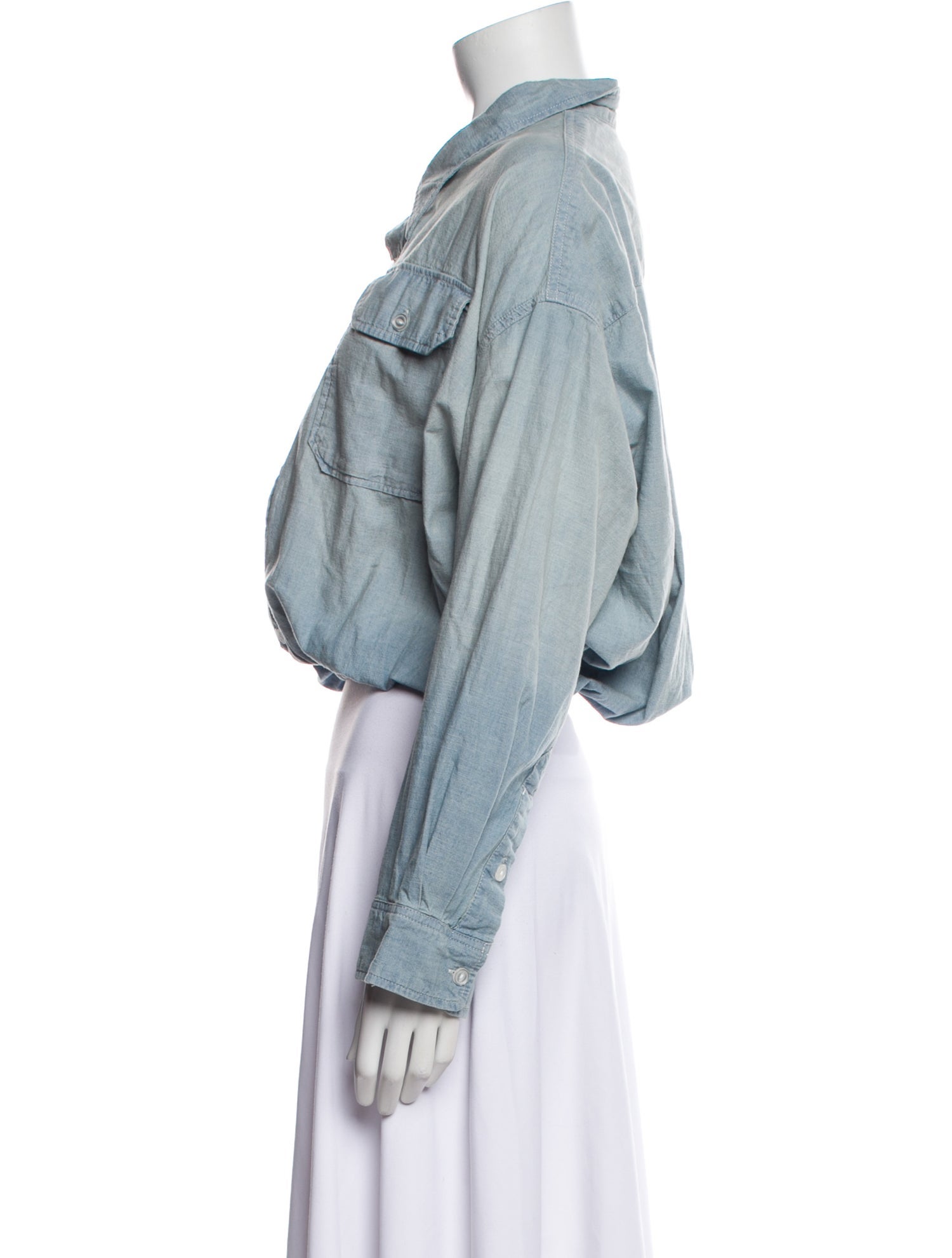 R13 Long Sleeve Crop Top