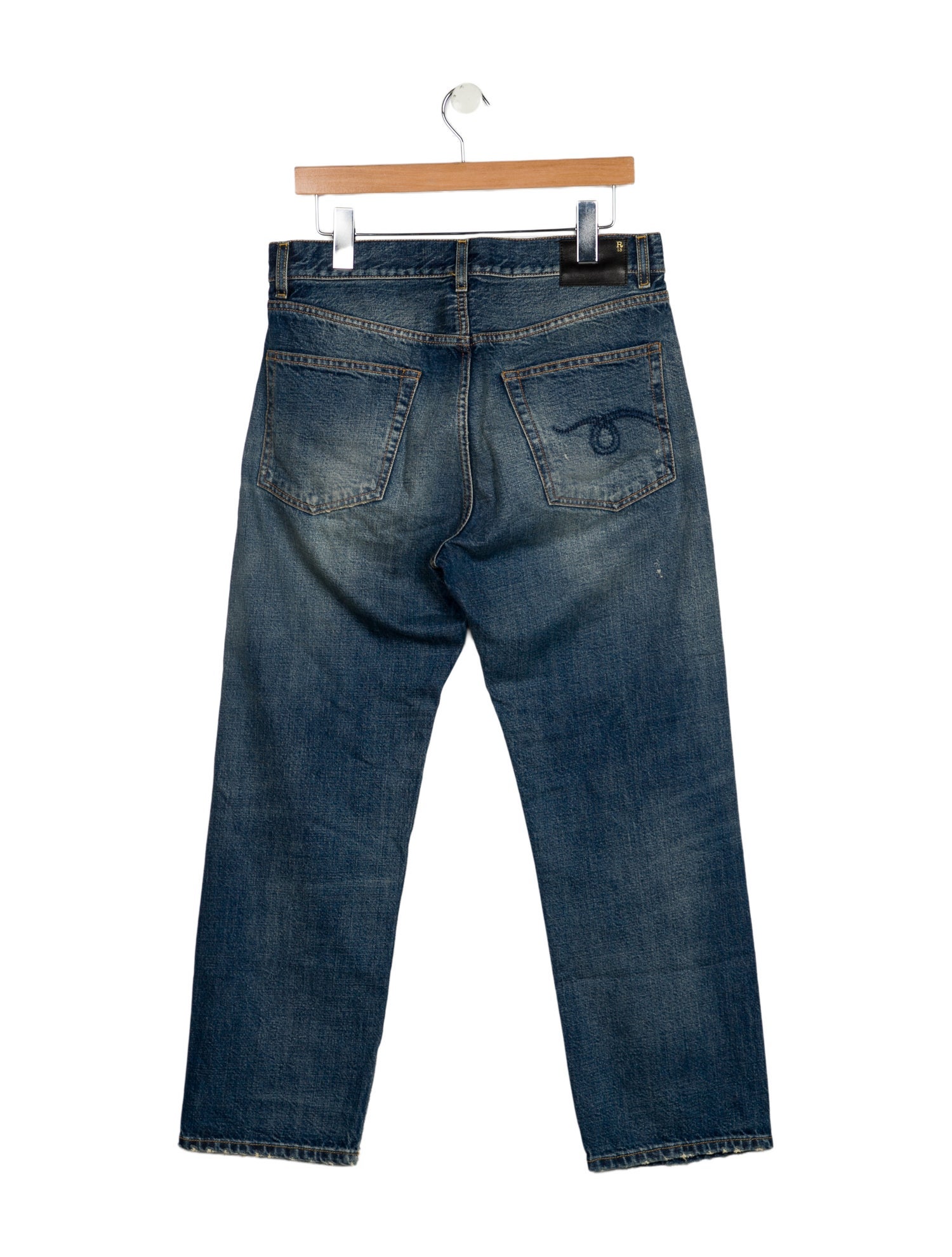 R13 High-Rise Wide Leg Jeans