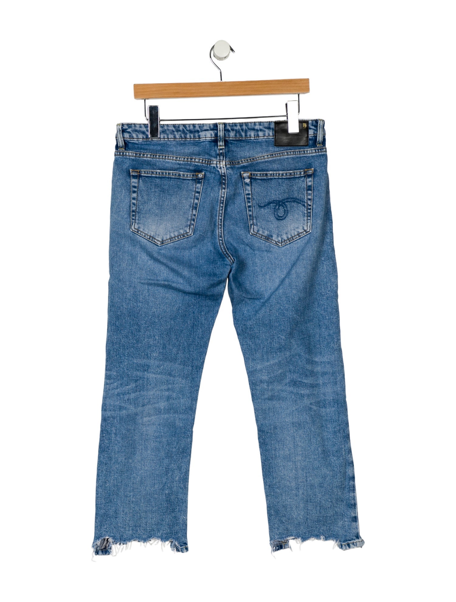 R13 Mid-Rise Straight Leg Jeans
