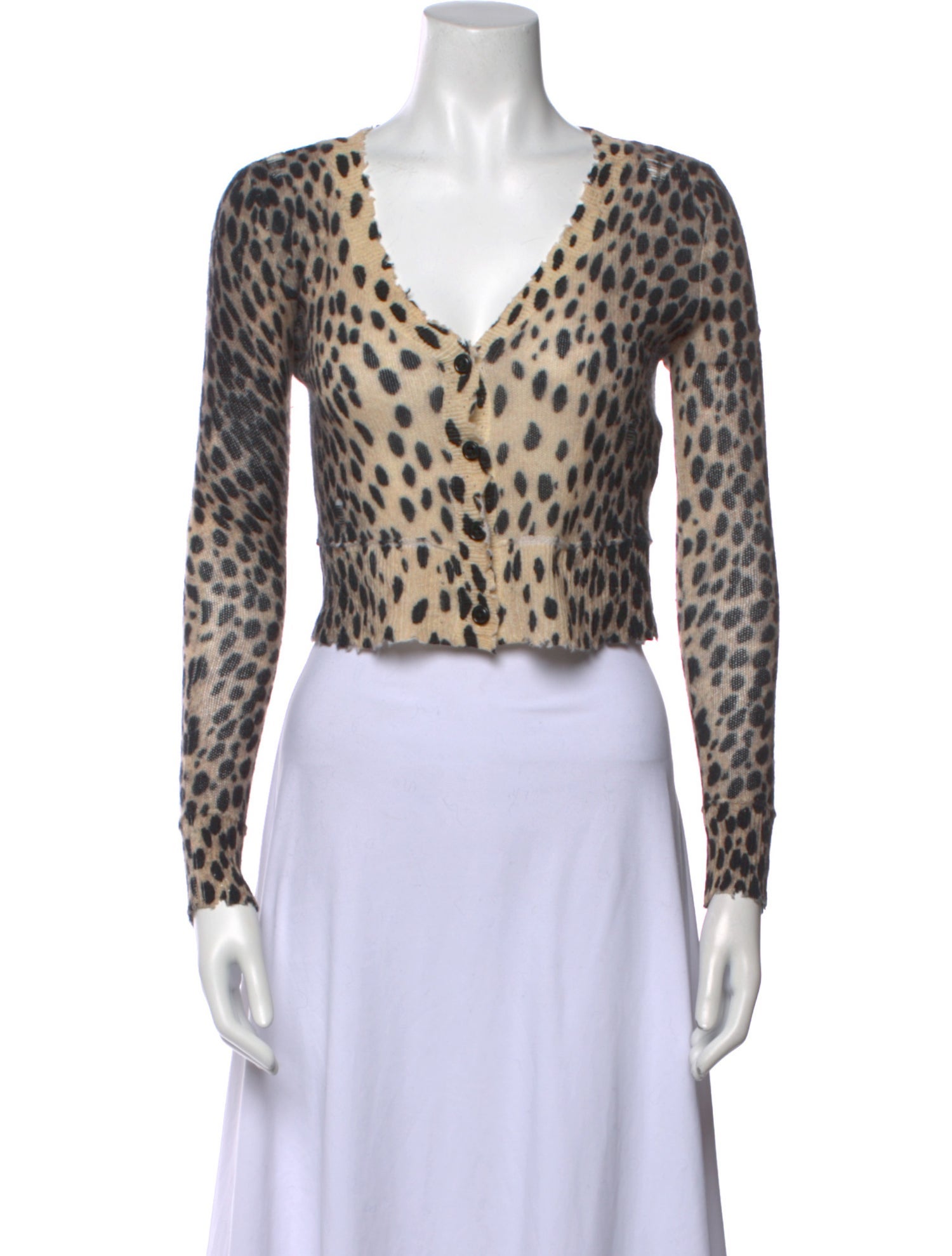 R13 Cashmere Animal Print Sweater