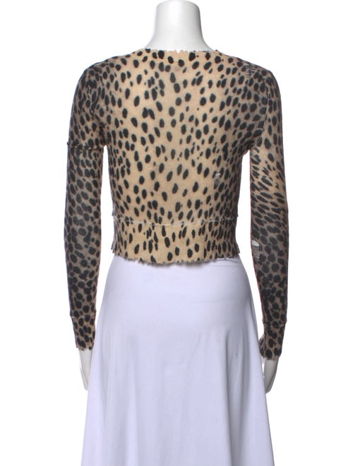 R13 Cashmere Animal Print Sweater