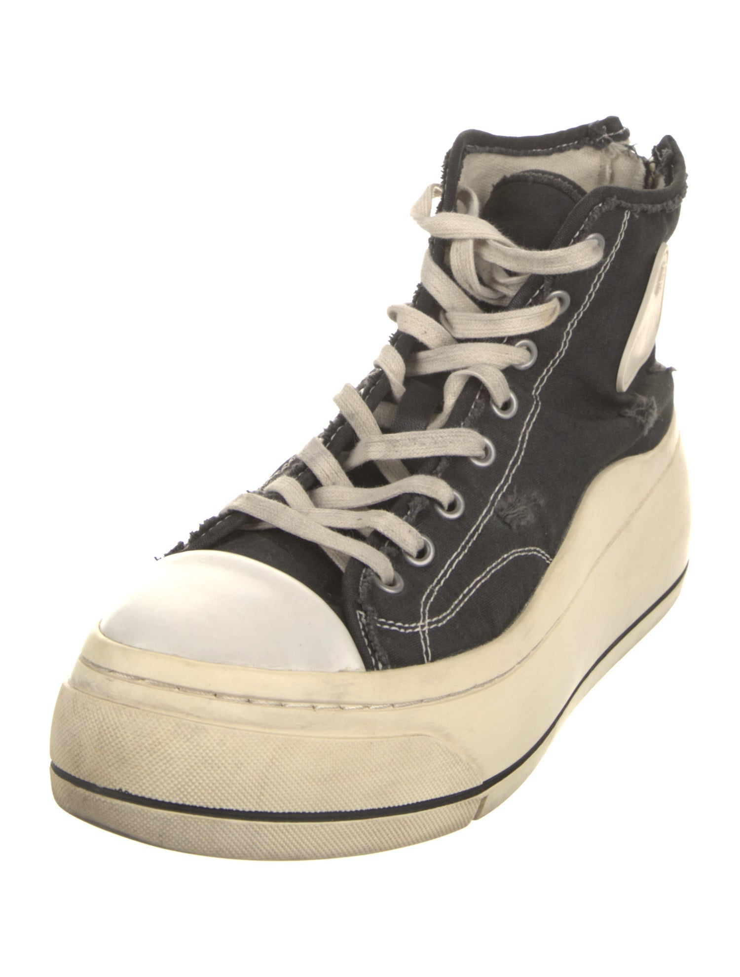 R13 Canvas Colorblock Pattern Sneakers