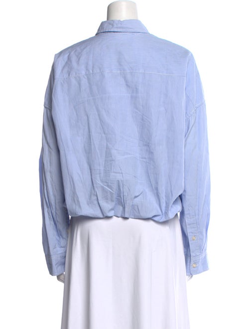 R13 Striped Long Sleeve Button-Up Top