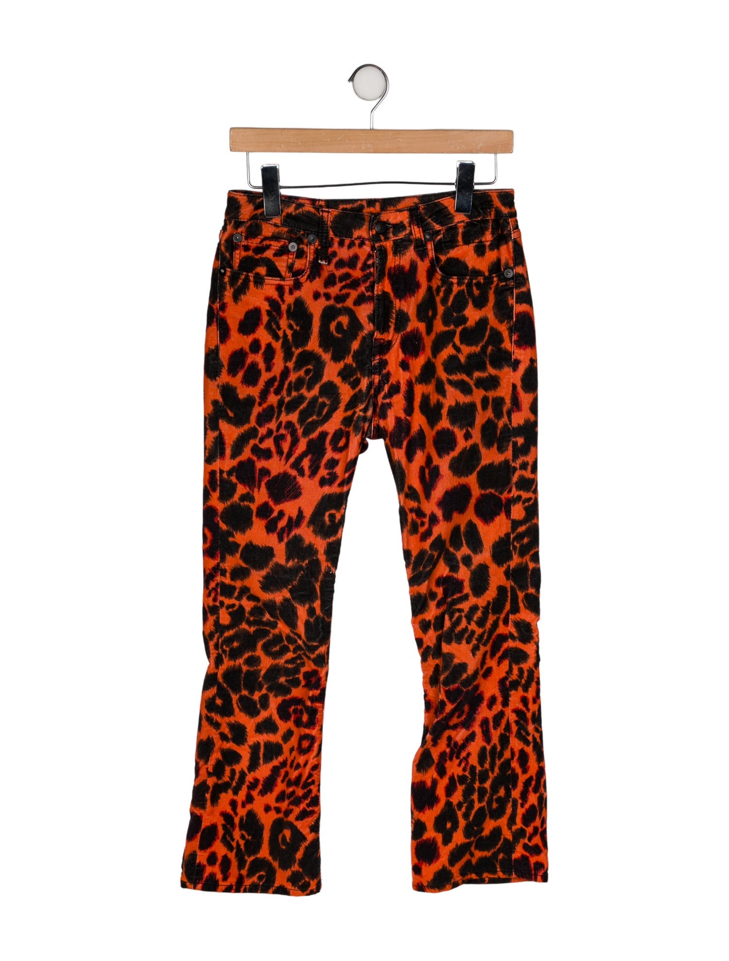 R13 Animal Print Straight Leg Pants