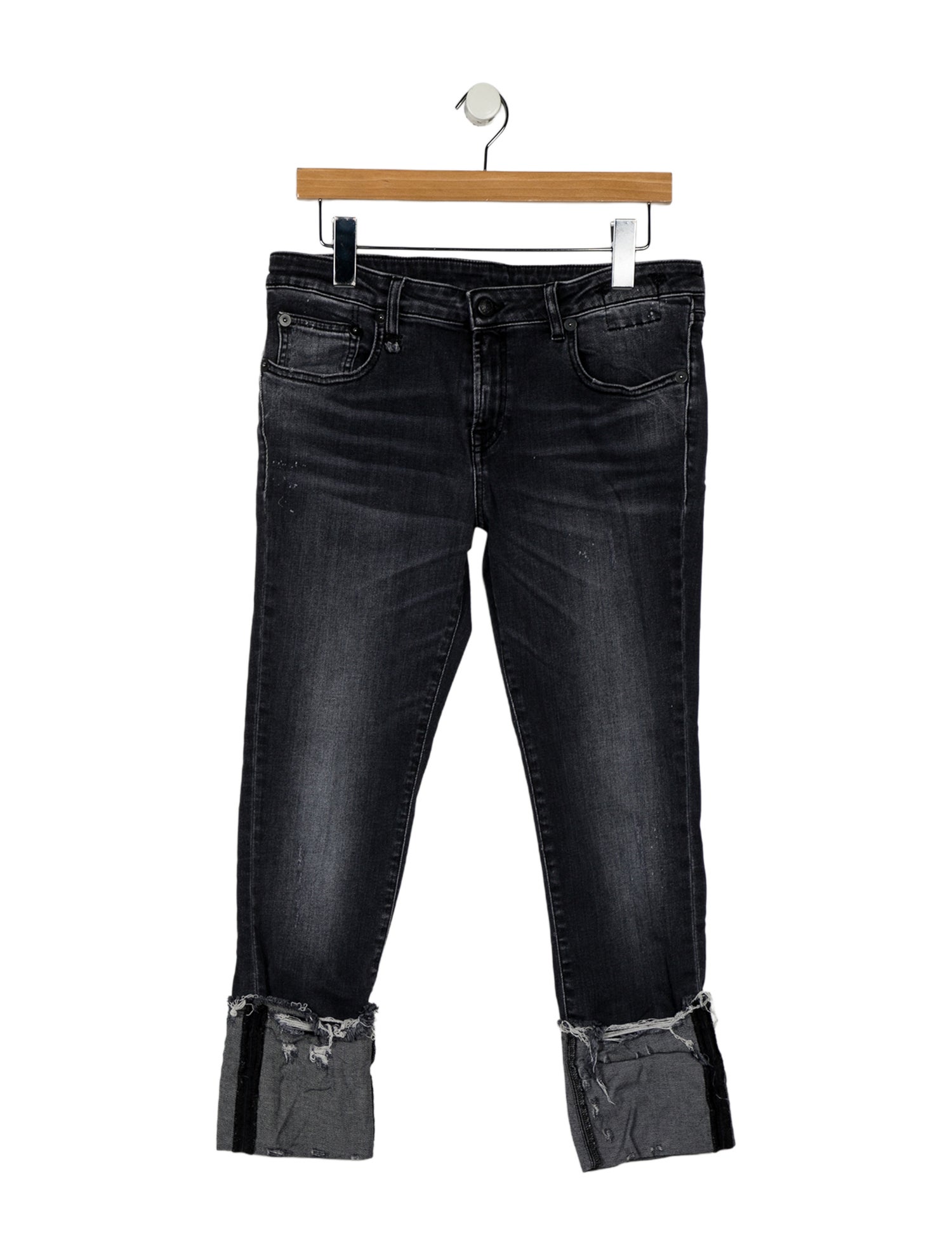 R13 Mid-Rise Straight Leg Jeans