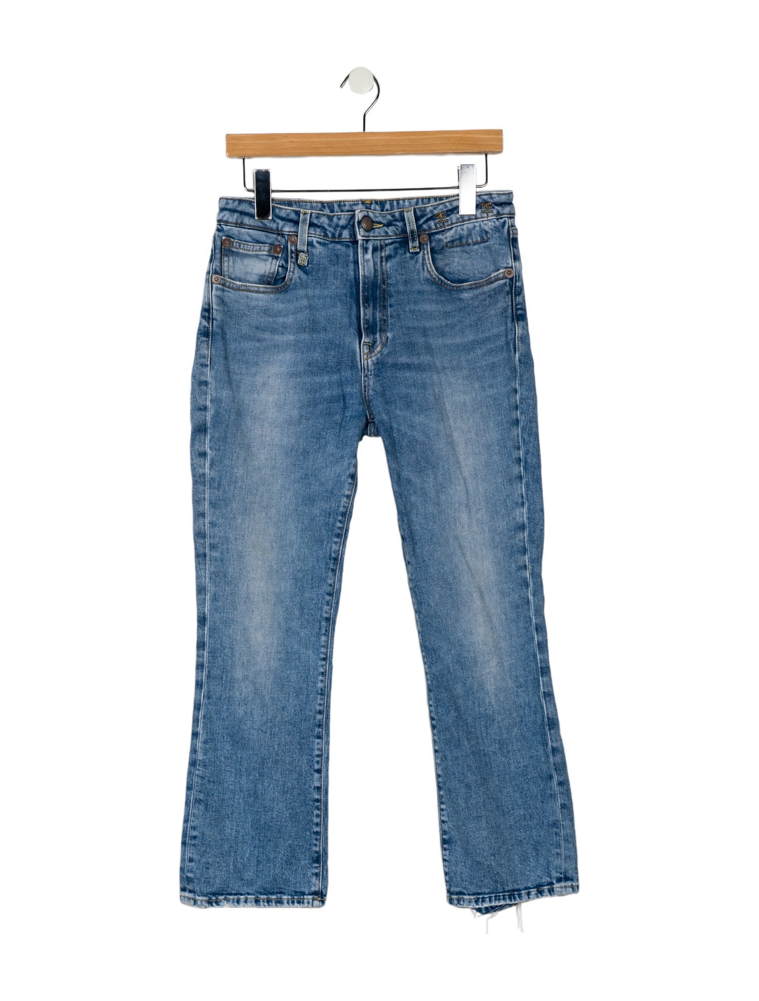 R13 Mid-Rise Straight Leg Jeans