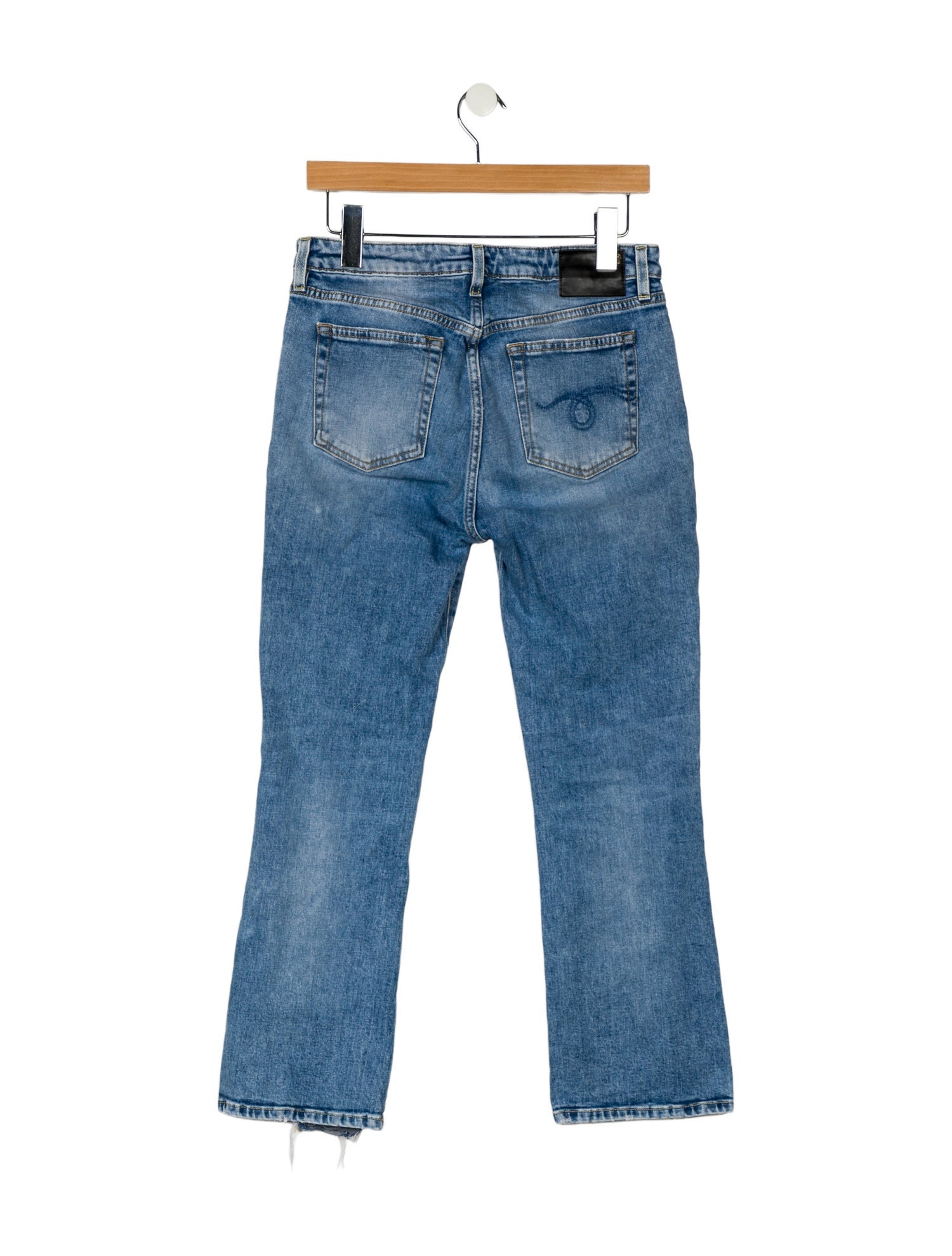 R13 Mid-Rise Straight Leg Jeans