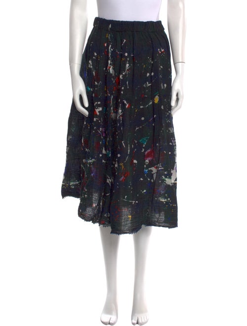 R13 Printed Midi Length Skirt