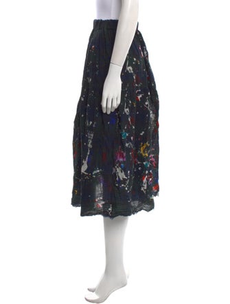 R13 Printed Midi Length Skirt