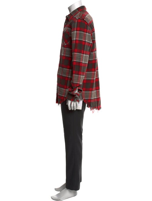 R13 Plaid Print Long Sleeve Shirt