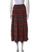 R13 Plaid Print Midi Length Skirt