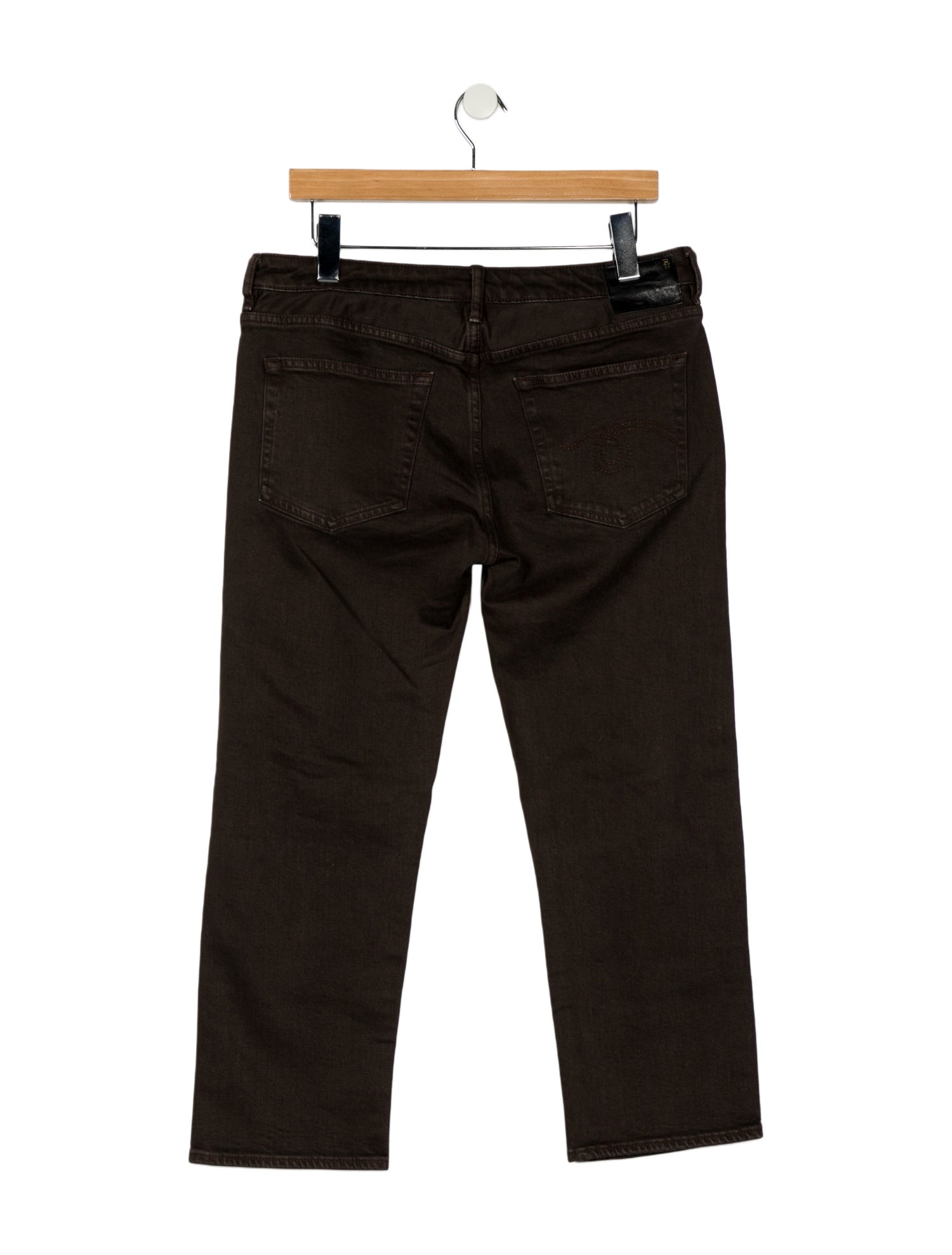 R13 Mid-Rise Straight Leg Jeans