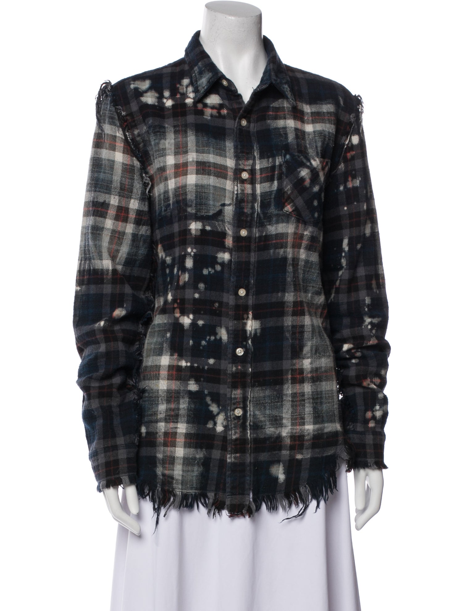 R13 Plaid Print Blazer