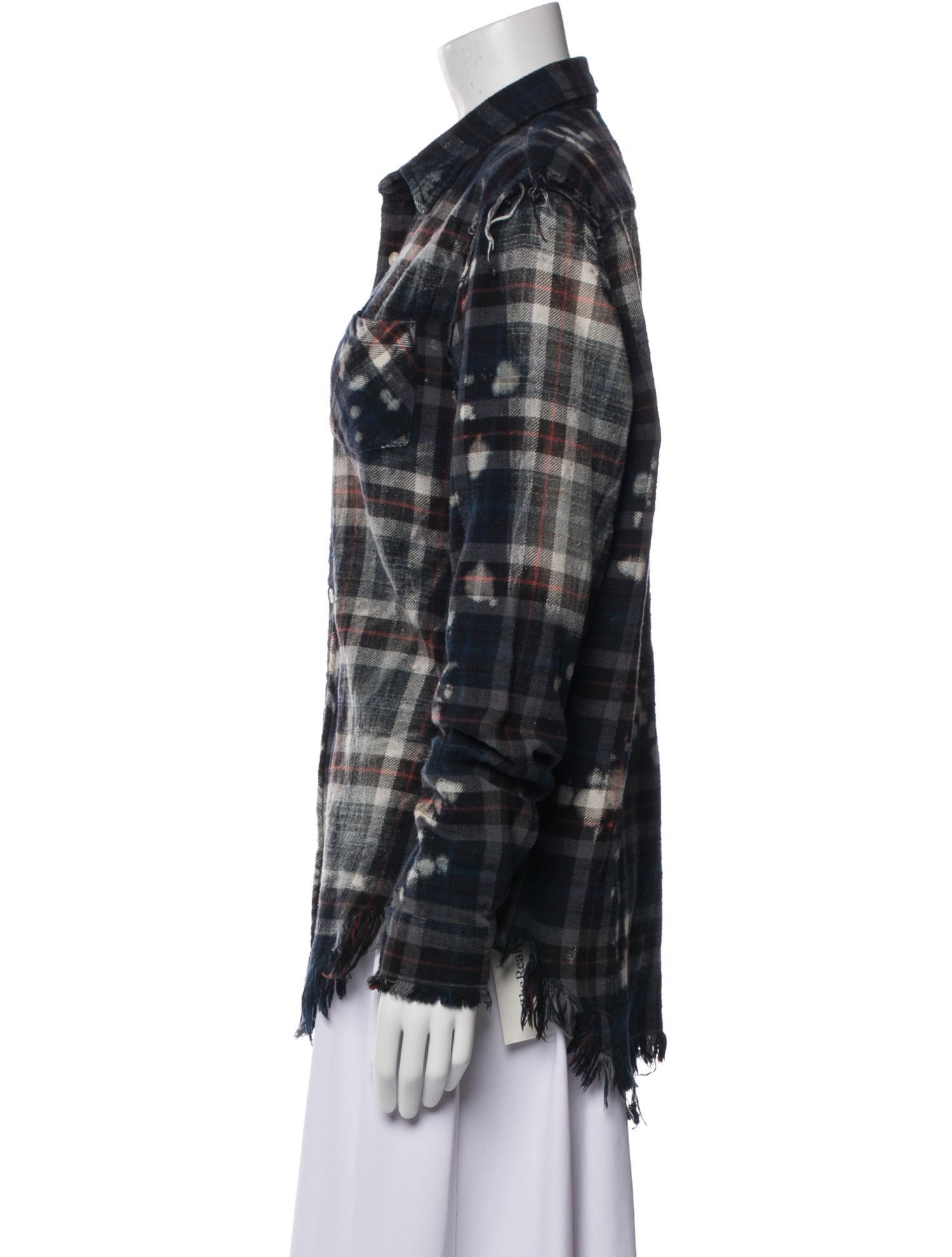 R13 Plaid Print Blazer