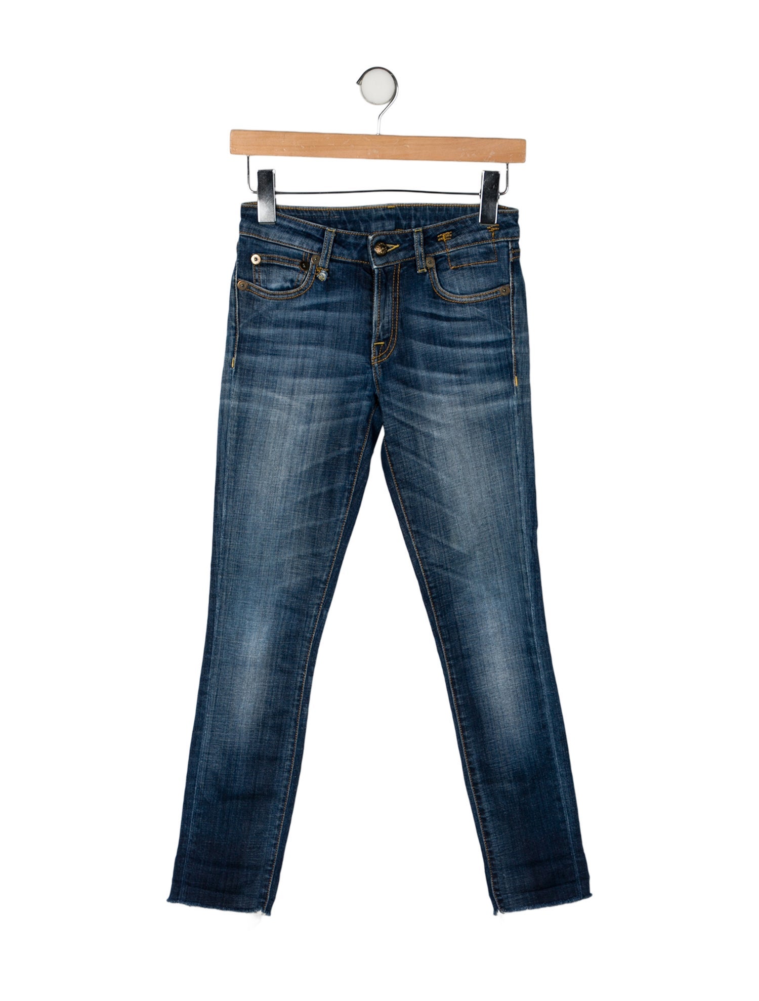 R13 Mid-Rise Skinny Leg Jeans